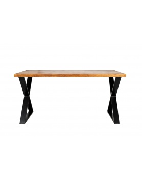 Stół drewniany z metalowymi nogami X w stylu loftowym / industrialnym - 32 Stoły 