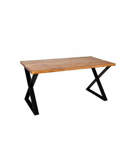 Stół drewniany z metalowymi nogami X w stylu loftowym / industrialnym - 32 Stoły 