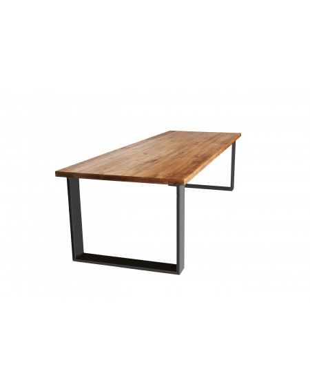 Stół drewniany z metalowymi, szczotkowanymi nogami w stylu loftowym / industrialnym - 33 Stoły 