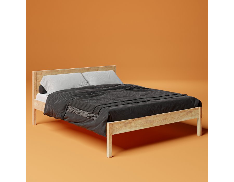 Drewniane łóżko skandynawskie 160x200 cm I SW01 - 394 MEBLE SKANDYNAWSKIE 