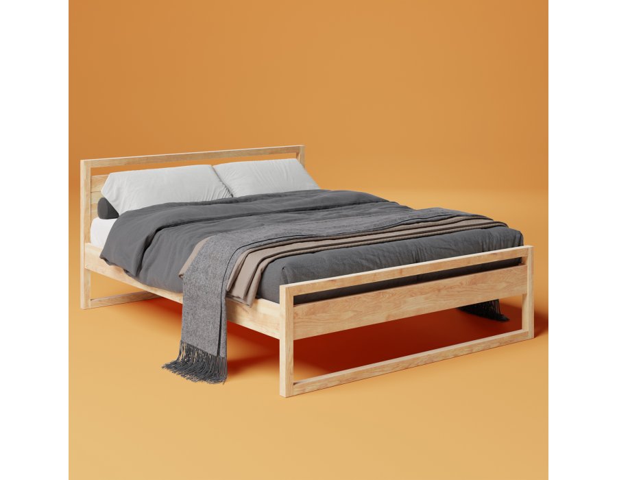 Podwójne łóżko skandynawskie 180 cm II SW02 - 446 MEBLE SKANDYNAWSKIE 