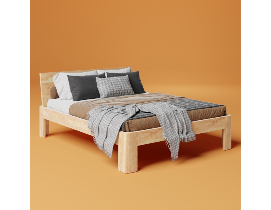 Drewniane łóżko skandynawskie 200 cm SW11 - 478 MEBLE SKANDYNAWSKIE 