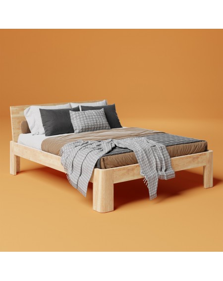 Drewniane łóżko skandynawskie 140 cm SW11 - 479 MEBLE SKANDYNAWSKIE 
