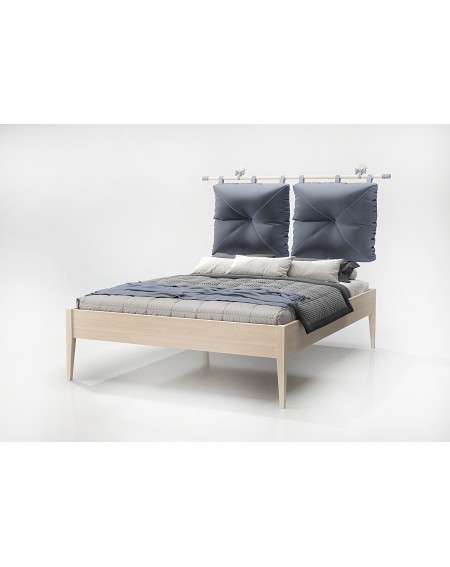 Bukowe łóżko 140x200cm z poduchami - TALO - 508 Strona główna 