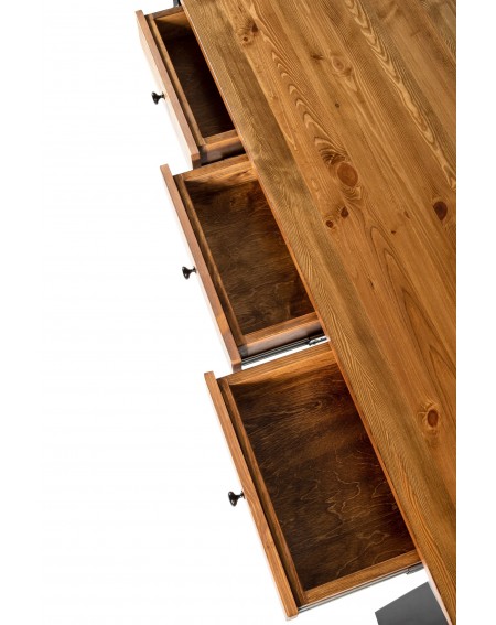 Male biurko loftowe z 3 szufladami 140 cm - 62 Biurka Loftowe 