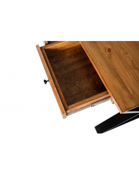 Male biurko loftowe z 3 szufladami 140 cm - 62 Biurka Loftowe 