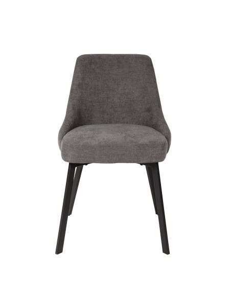 Krzesło obicie welurowe szare pikowane z tylu w stylu loftowym - 20 Krzesła loftowe 
