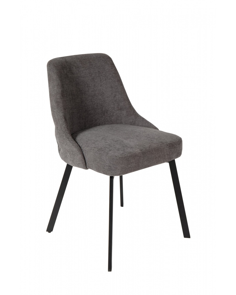 Krzesło obicie welurowe szare pikowane z tylu w stylu loftowym - 20 Krzesła loftowe 